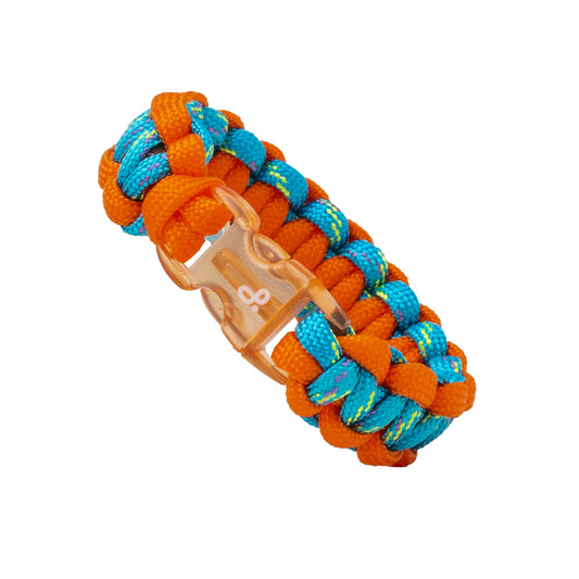 Pulsera Paracord Naranja Atómico - 16.5cm