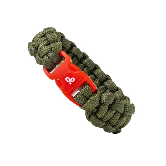 Pulsera Paracord Verde Militar -16 cm