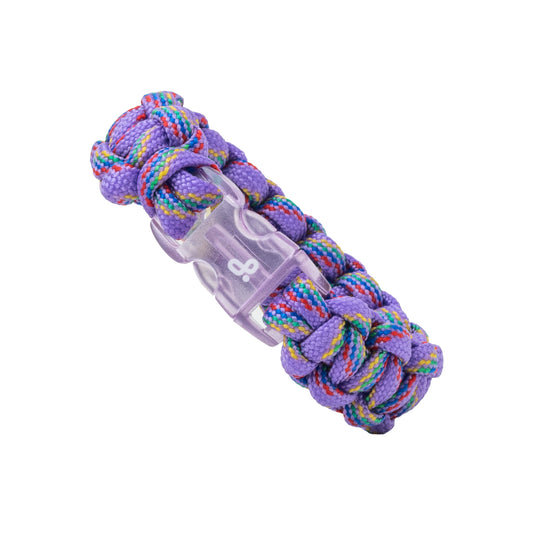 Pulsera Paracord Morado Twist - 17 cm