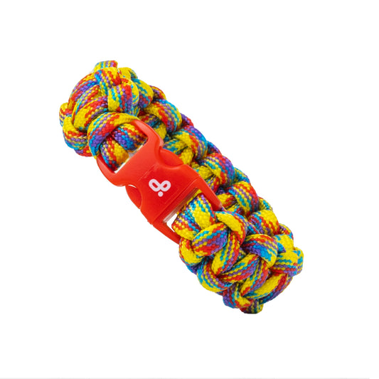 Pulsera Paracord Rojo Glitch - 16cm